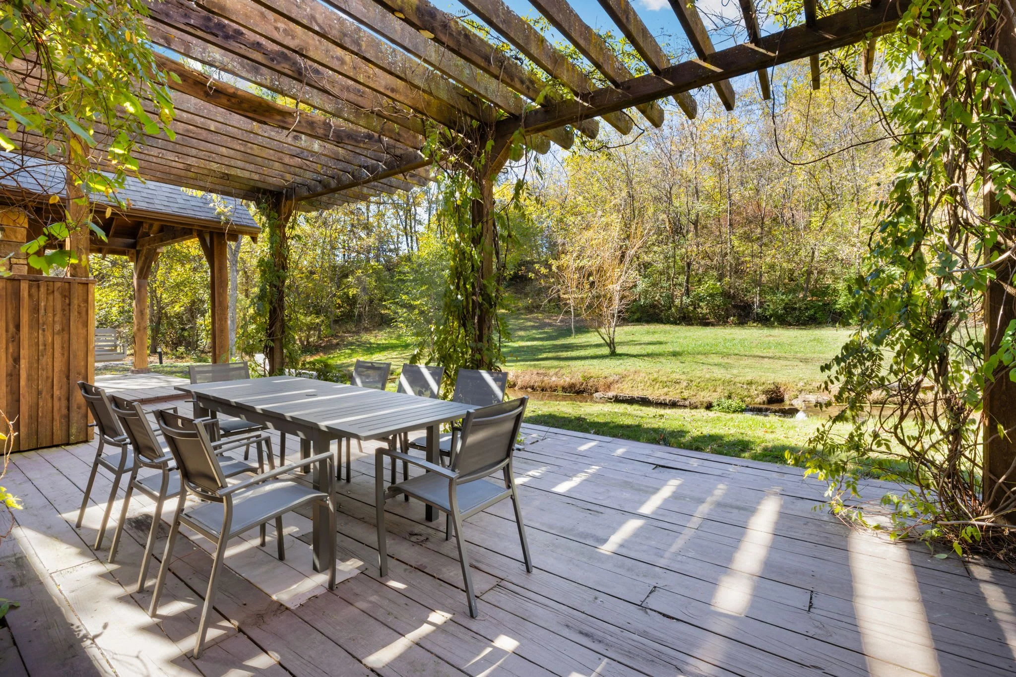 Relax on a porch swing, dine alfresco, or take advantage of an outdoor shower (available in warmer months).