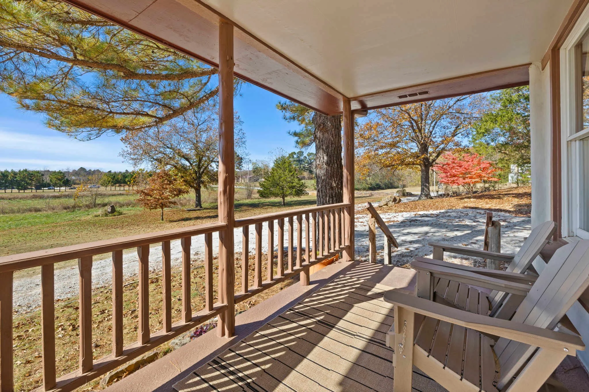 Take in the view on our porch. A great place to relax with a book and a cool glass of sweet tea in the shade.