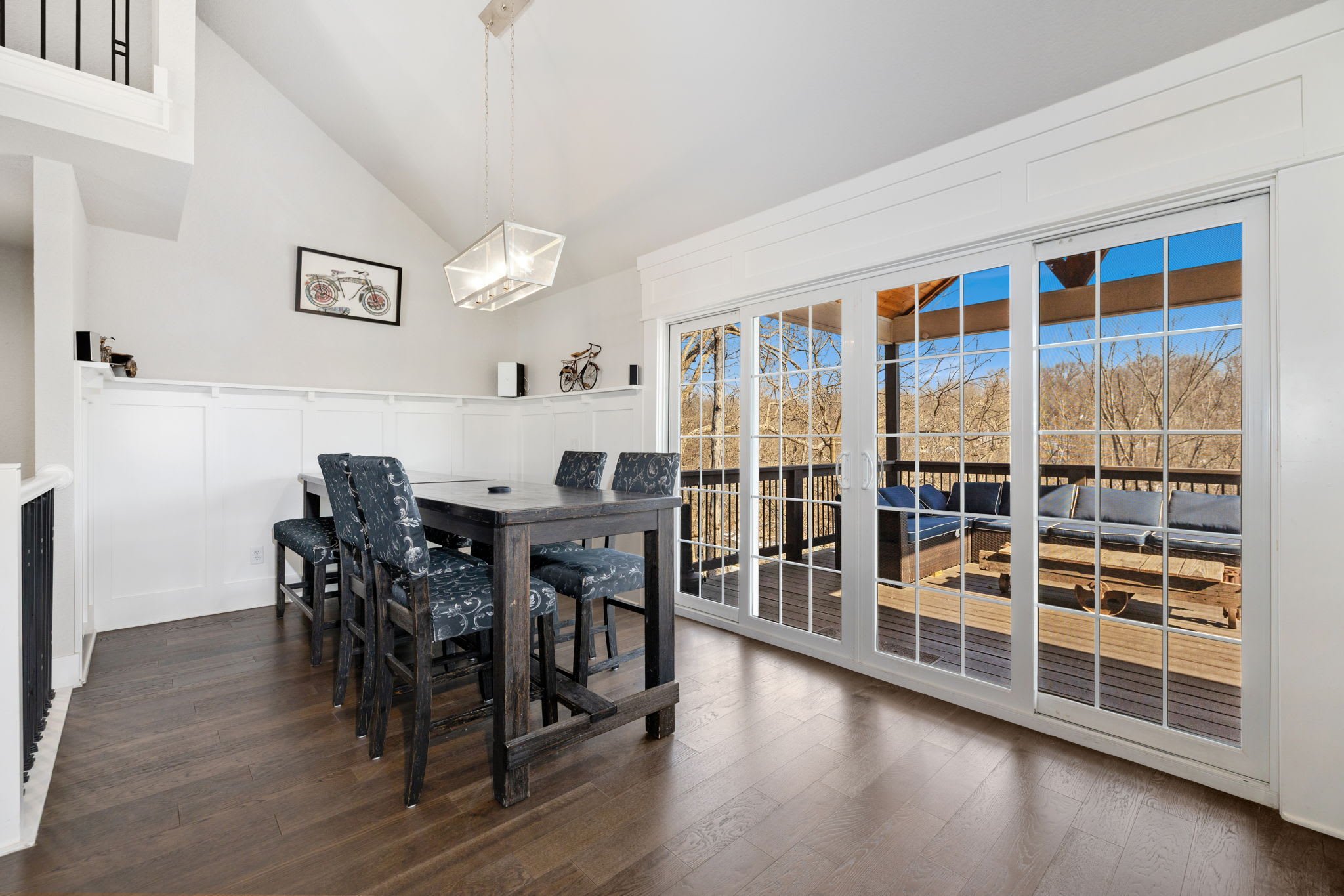 Through our breakfast nook, you have access to the balcony deck. When the weather permits the double doors open for a true indoor-outdoor living experience.