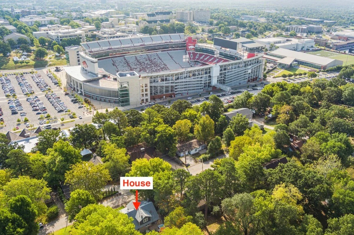 We are 2-block walk to Donald Reynolds Football Stadium! 