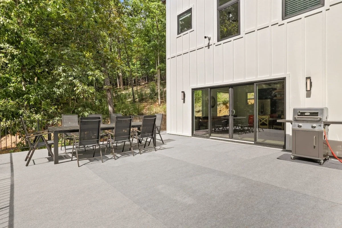 Outside, enjoy the surrounding nature from our large patio.