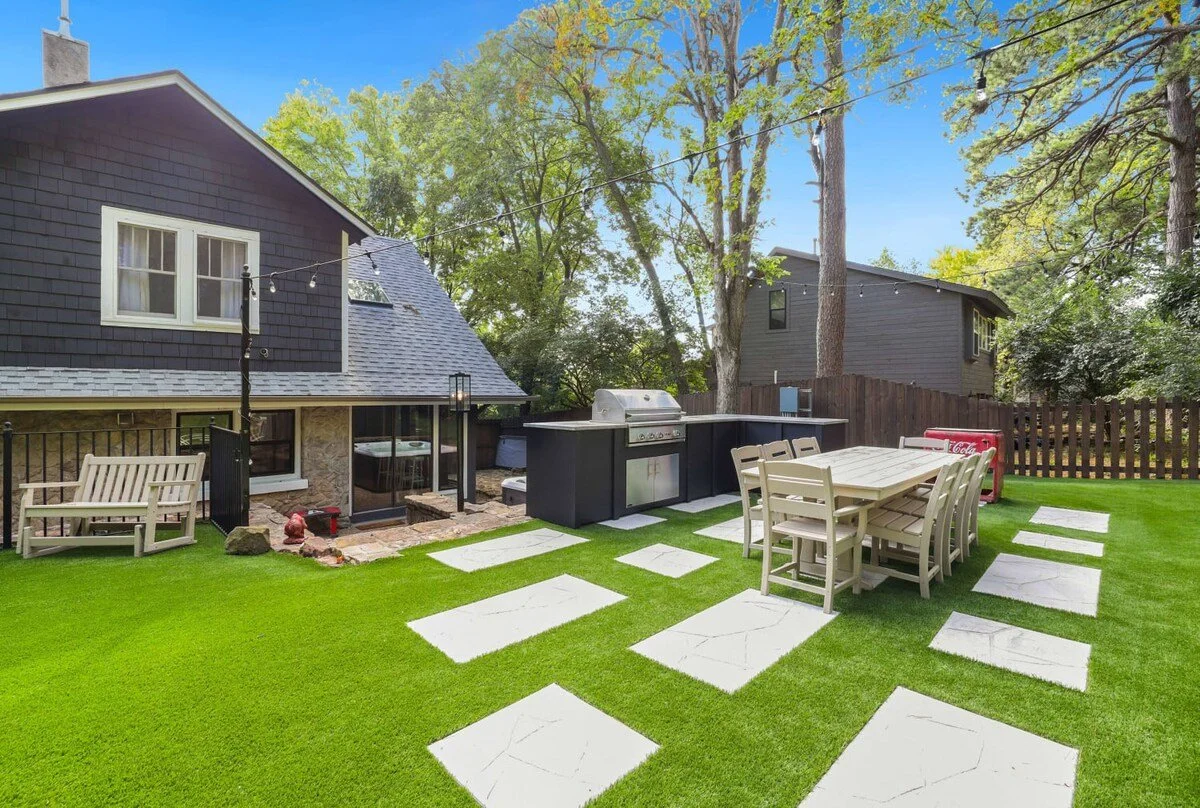 Your crew is sure to spend hours in our back yard, where all the fun is!