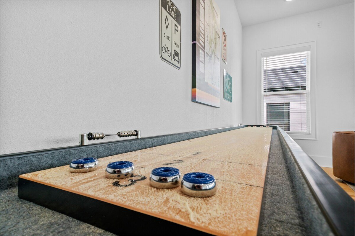 Get ready for  friendly game of shuffleboard.