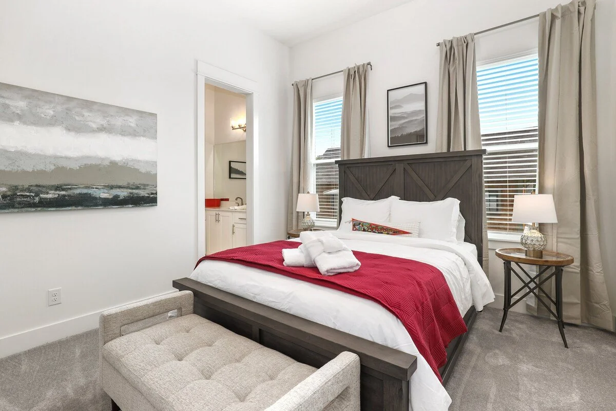 When it's time to turn in for the night, choose from one of three private rooms.