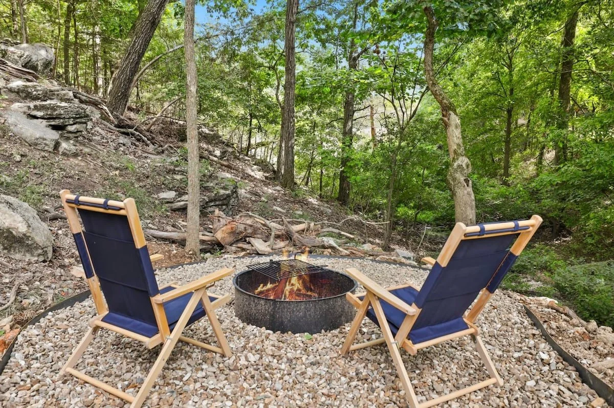 The fire pit in the front yard makes for a perfect end of the night. 