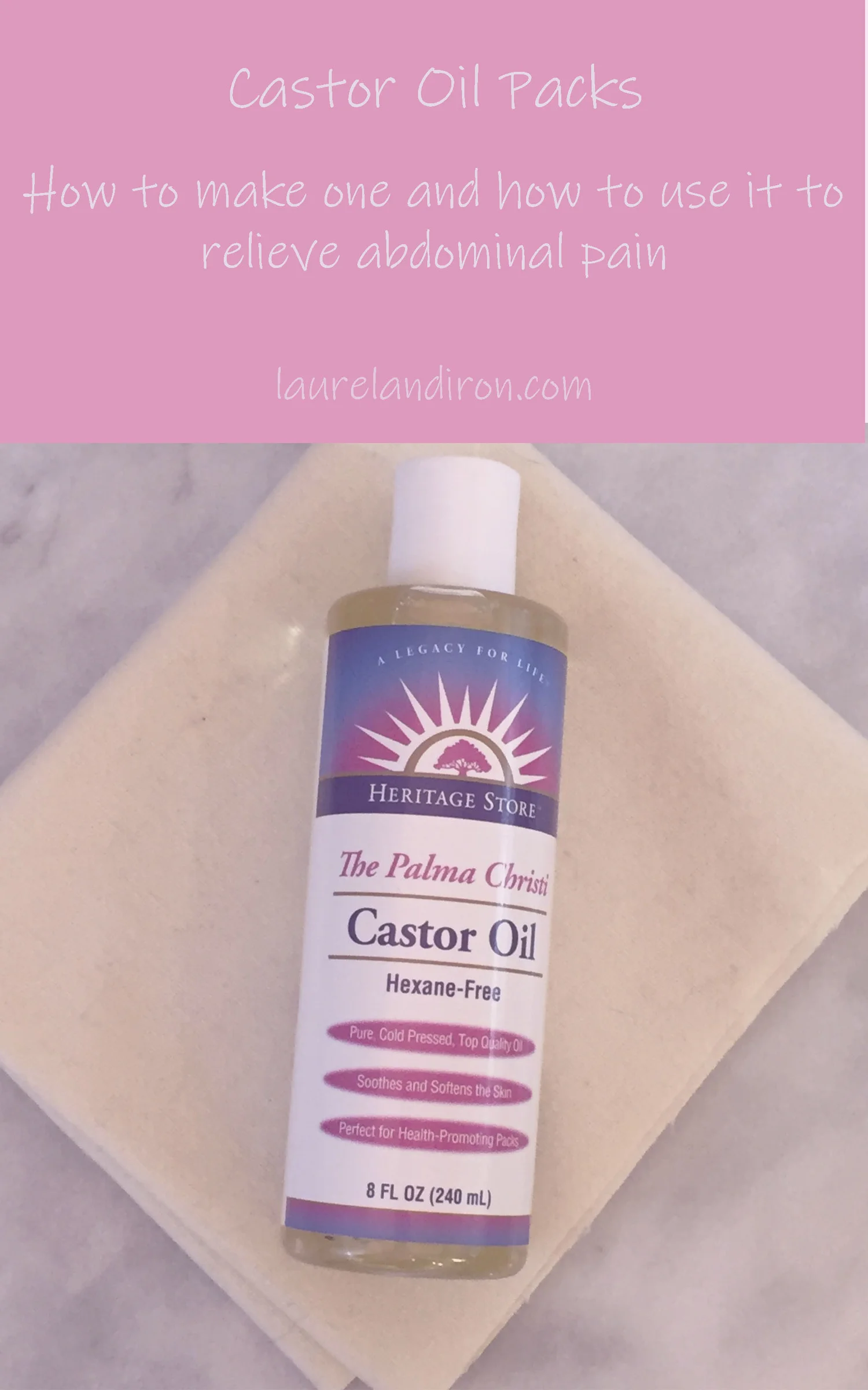 selfcare castor oil packs for abdominal pain — Laurel & Iron