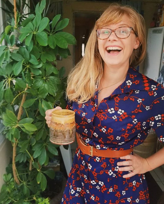 On our own Peace Flag House channels, Sarah Jean can often be found styling vintage pieces or dropping some marketing insights for our community.