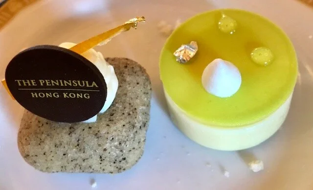 Little cake and little citrus dessert.