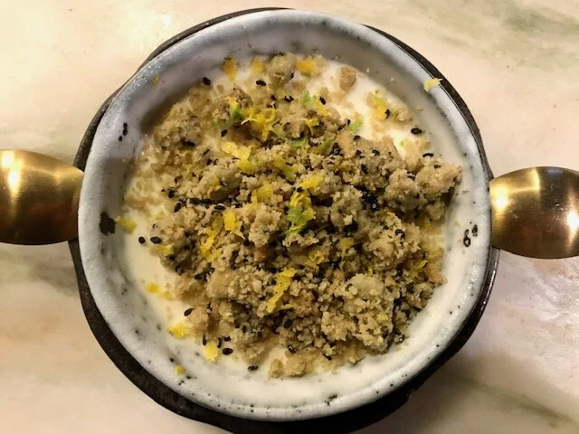 Panna Cotta with crumb topping