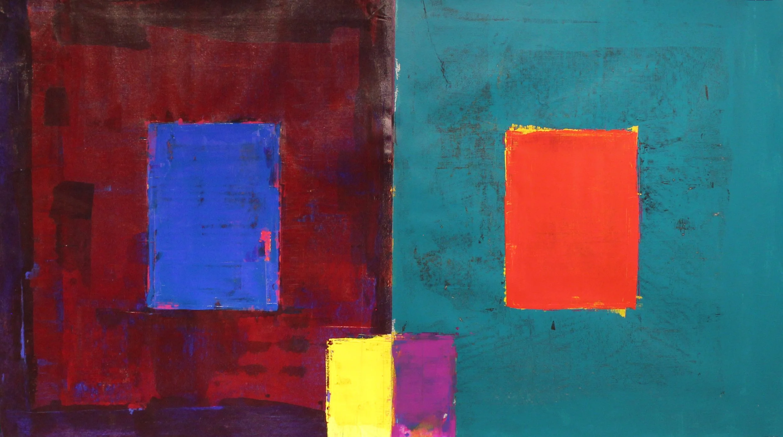 The Inside of a Giraffe Fried Sideways,  Homage to Eugene Chadbourne, Acrylic on canvas