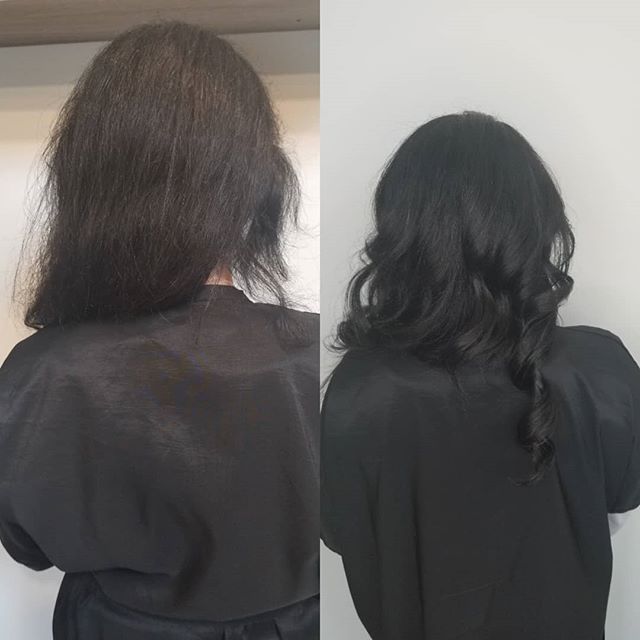 Growing out your hair with a shaved side can be a huge pain! Instead of cutting your hair off,why not do a partial extension to help with the transition process. I used @bohyme luxe Remy extensions.She can straighten or scrunch her natural curls with