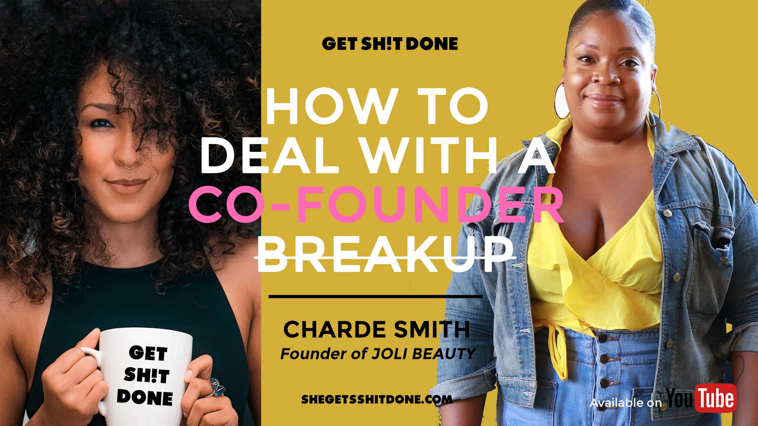 Business just being business is bullshit. Building a company is personal. This is why co-founder breakups can be just as gut-wrenching as romantic breakups. You see your co-founders more than you see significant others, family, and friends. If you're a founder that has gone through a breakup, a founder going through a breakup, or you're considering a co-founder, tune in. I sat down with the incredibly brave founder of Joli Beauty, Charde Smith, who was vulnerable enough to welcome me into her space and share her truth around how she dealt with her co-founder breakup. WATCH NOW ( Will be available in podcast format soon!)