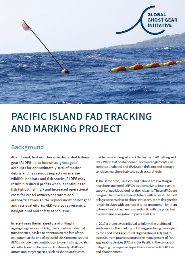 Pacific Island FAD Project Summary