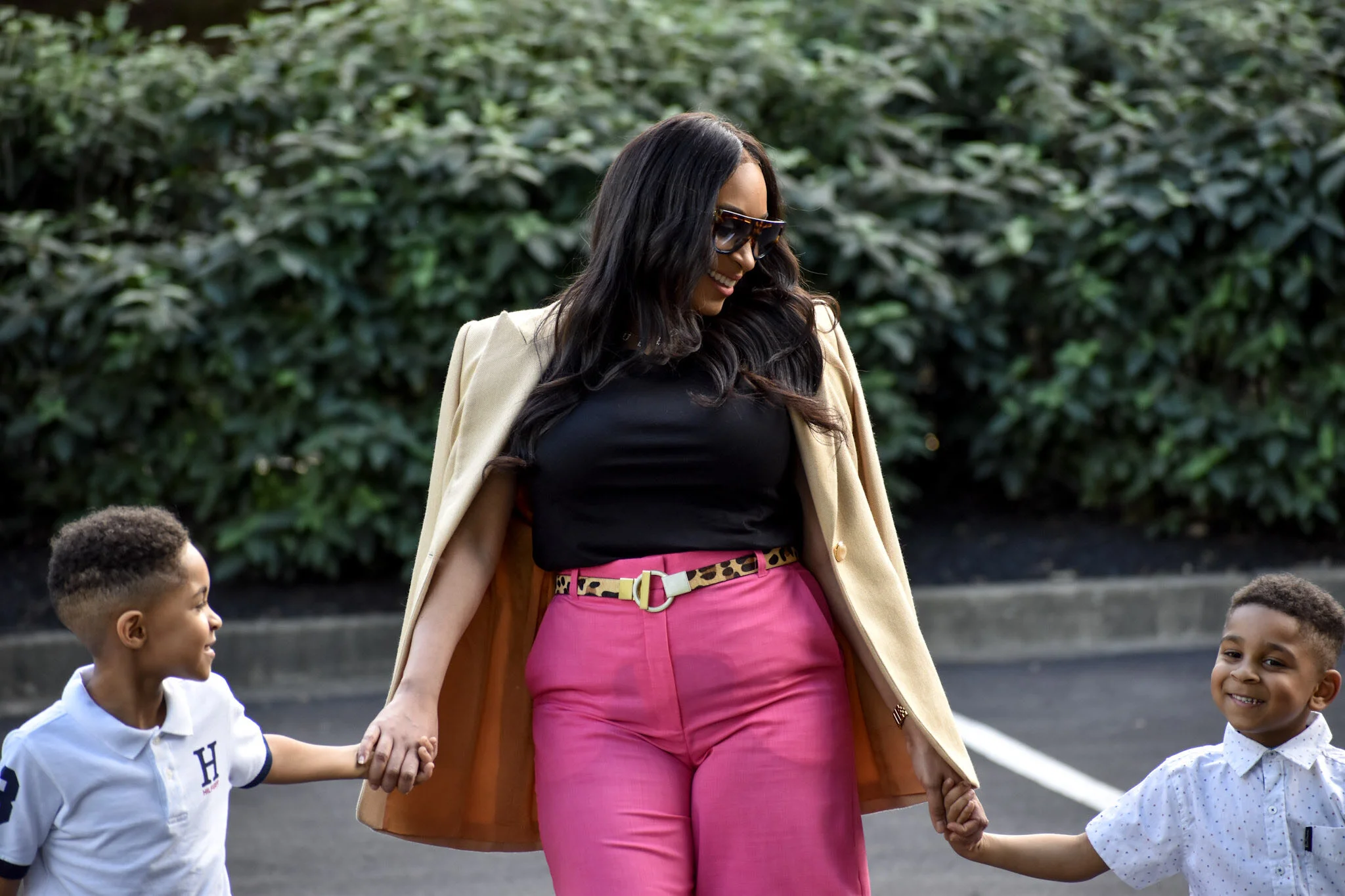 Adrianne and her sons Trey and Tristan