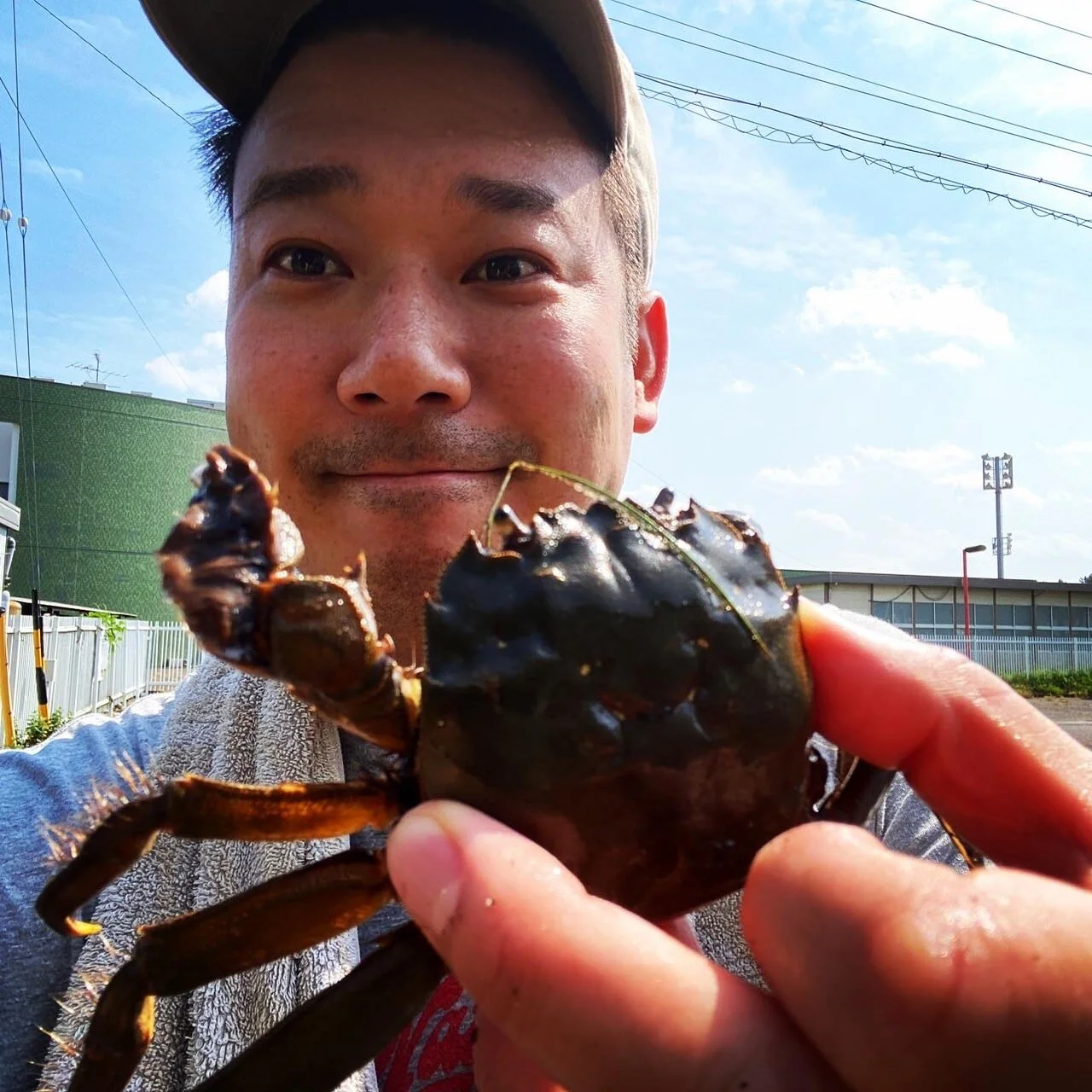 大安寺川でモクズガニGet！🦀