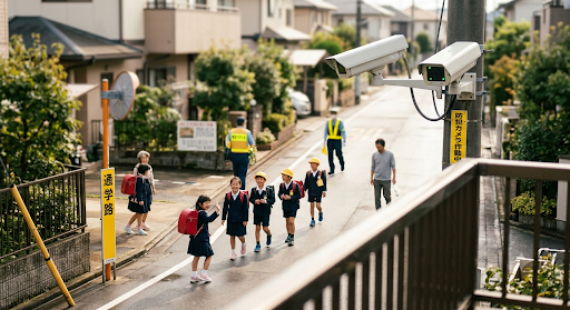 街に防犯カメラを設置するイメージ画像