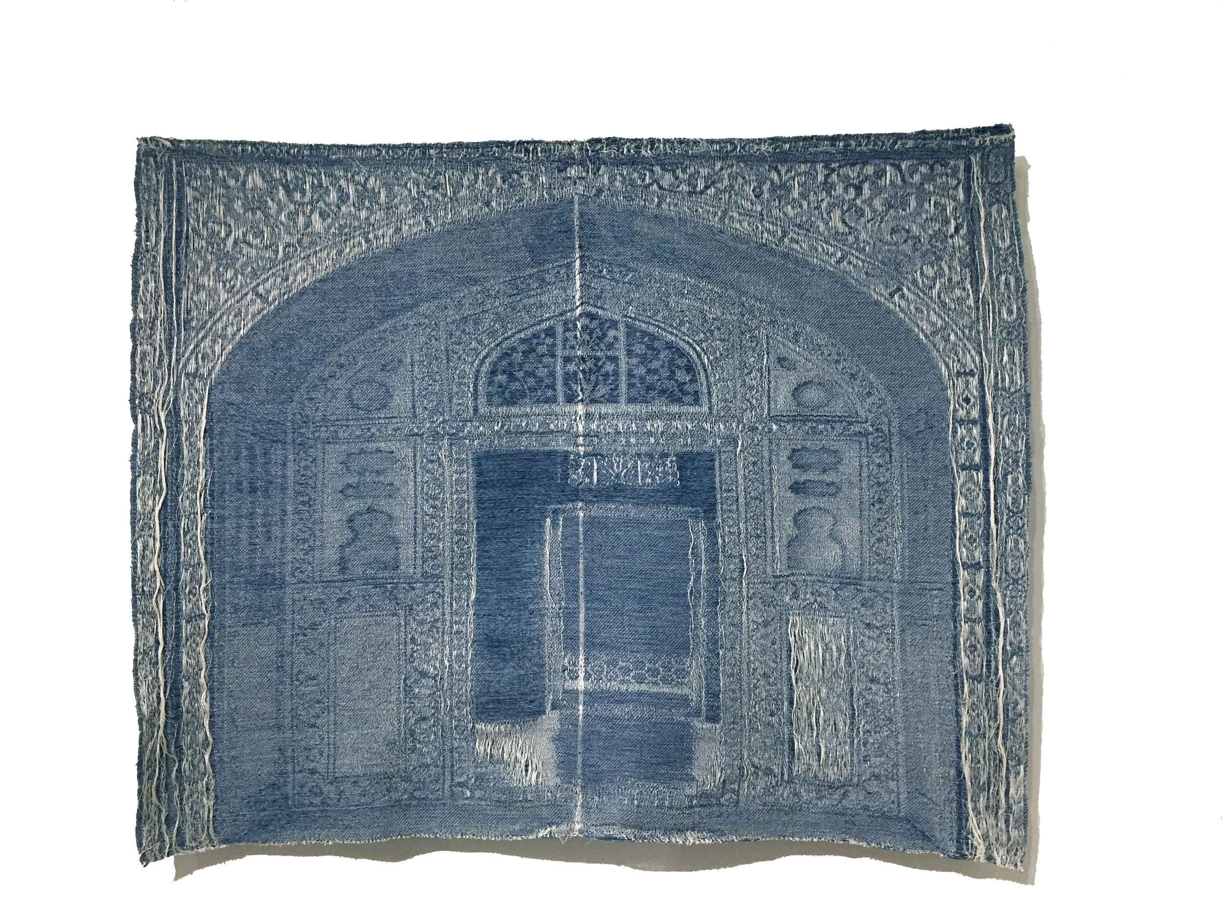   Rupture   Cotton and acrylic, 43 x 83 in, 2018 