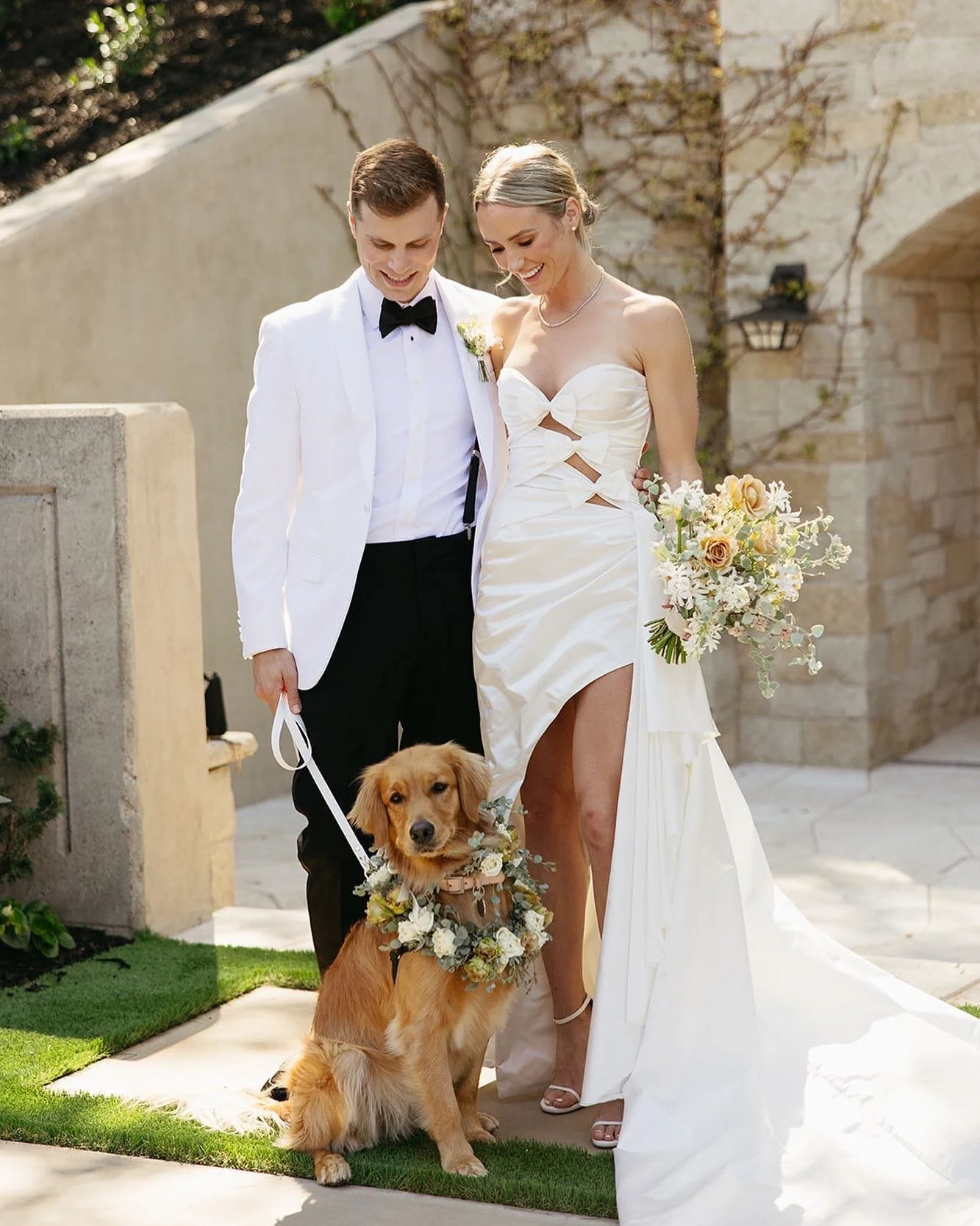 Including your doggo on your special day&mdash;always a good idea 🤍