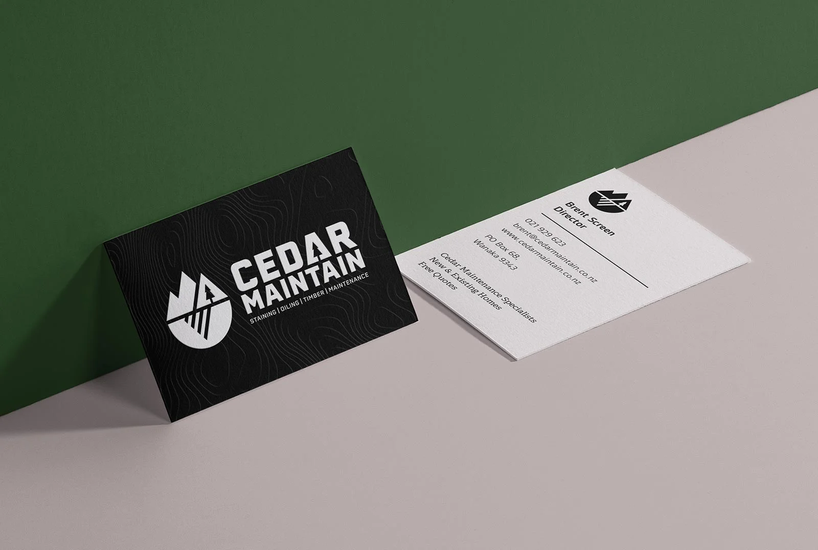 Cedar Maintain business cards