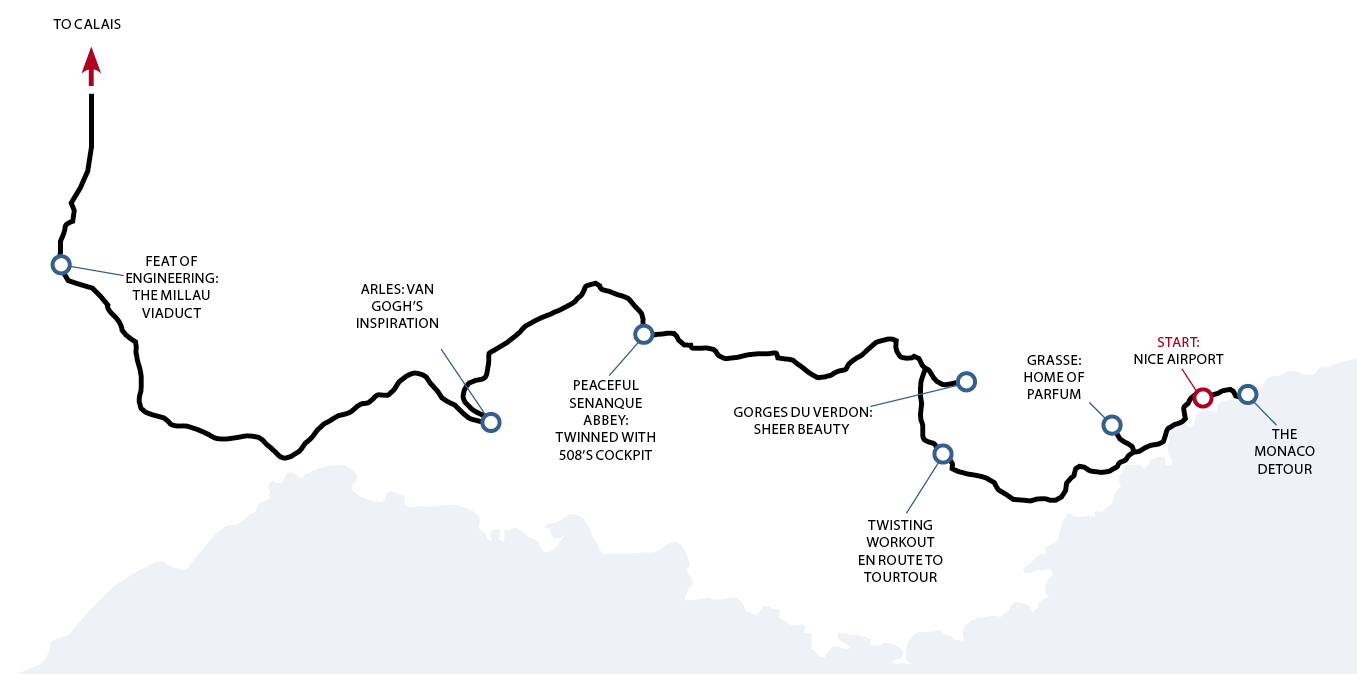 Our route: from Monte Carlo across Provence and back to the UK