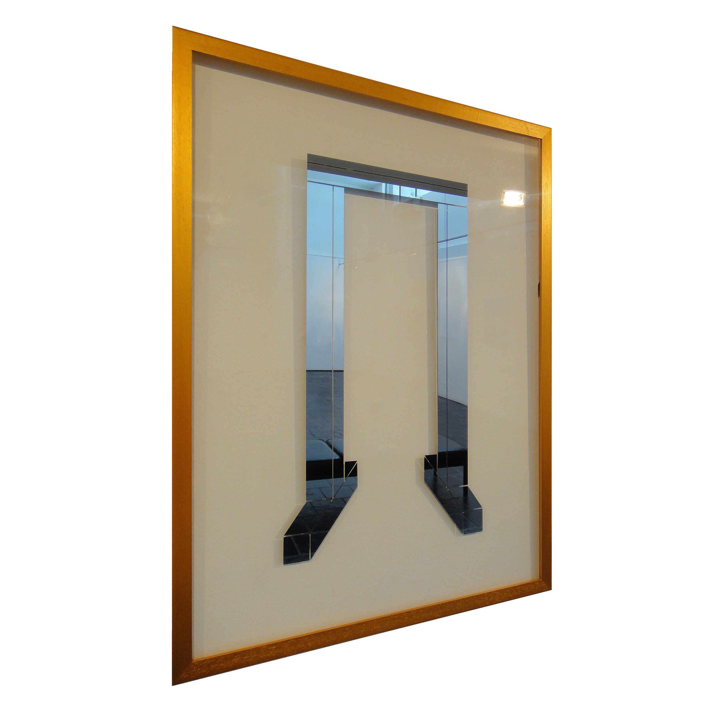  Tangeni Kambudu   Nostalgic Social Structure 2   Glass/Mirror, 2020  84 x 64 cm 