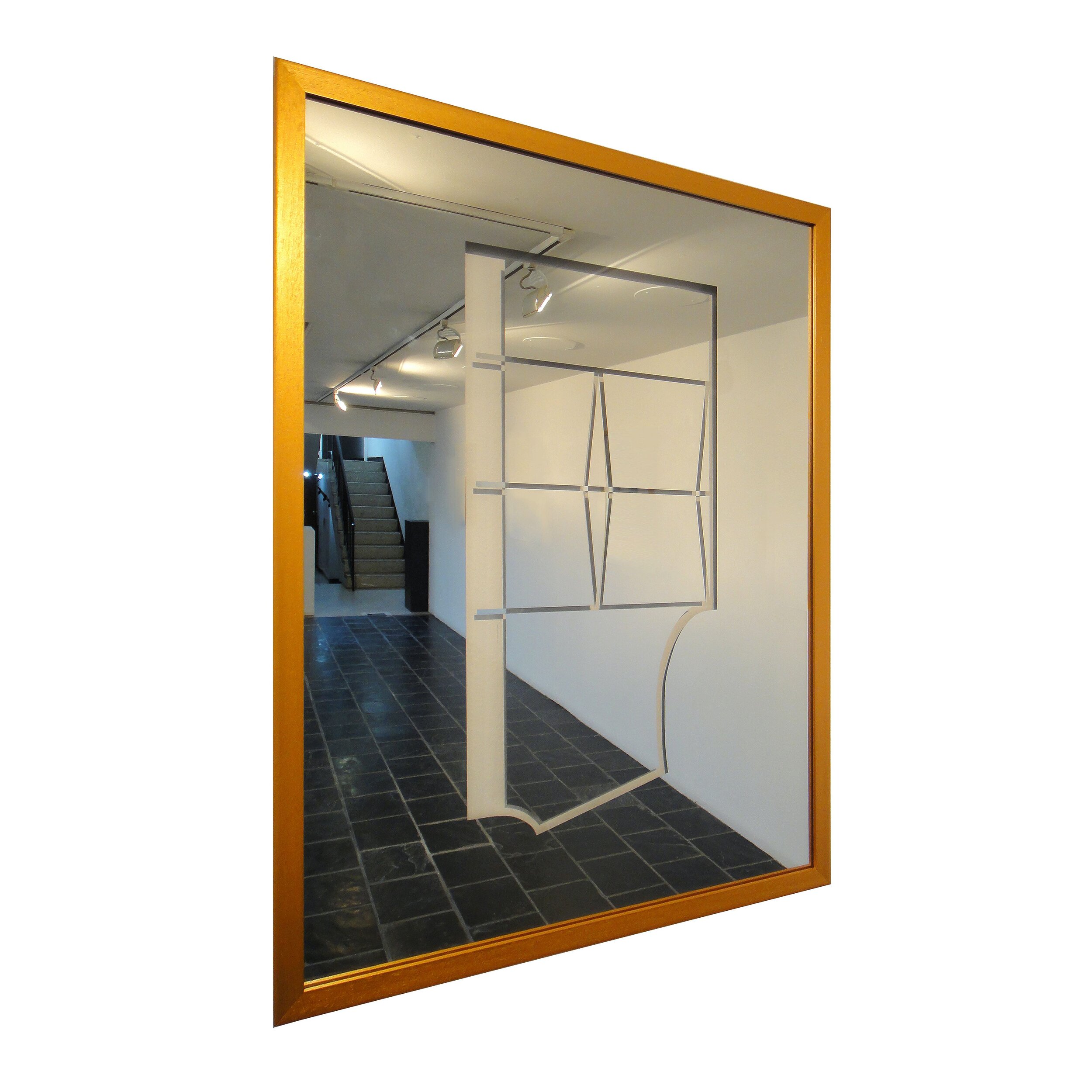  Tangeni Kambudu   Nostalgic Human Structure 2   Glass/Mirror, 2020  84 x 64 cm 