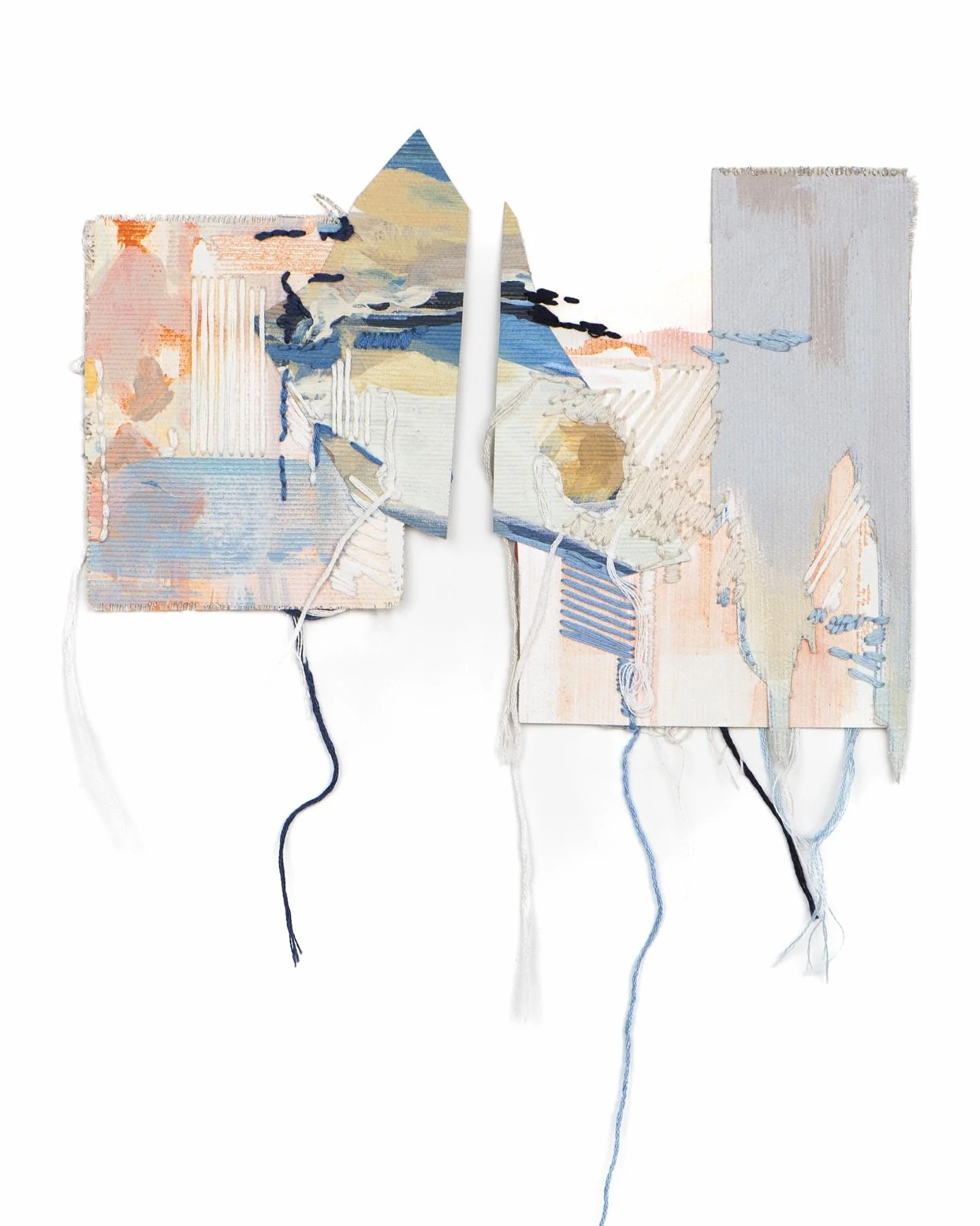 Currently on View: 

Meeting Point, a solo exhibition by Davina de Beer @davinadebeer 

Front Gallery: 02.10.25 - 13.11.25

In Meeting Point, Davina de Beer explores the convergence of thread and paint as ways through which unexpected connections eme