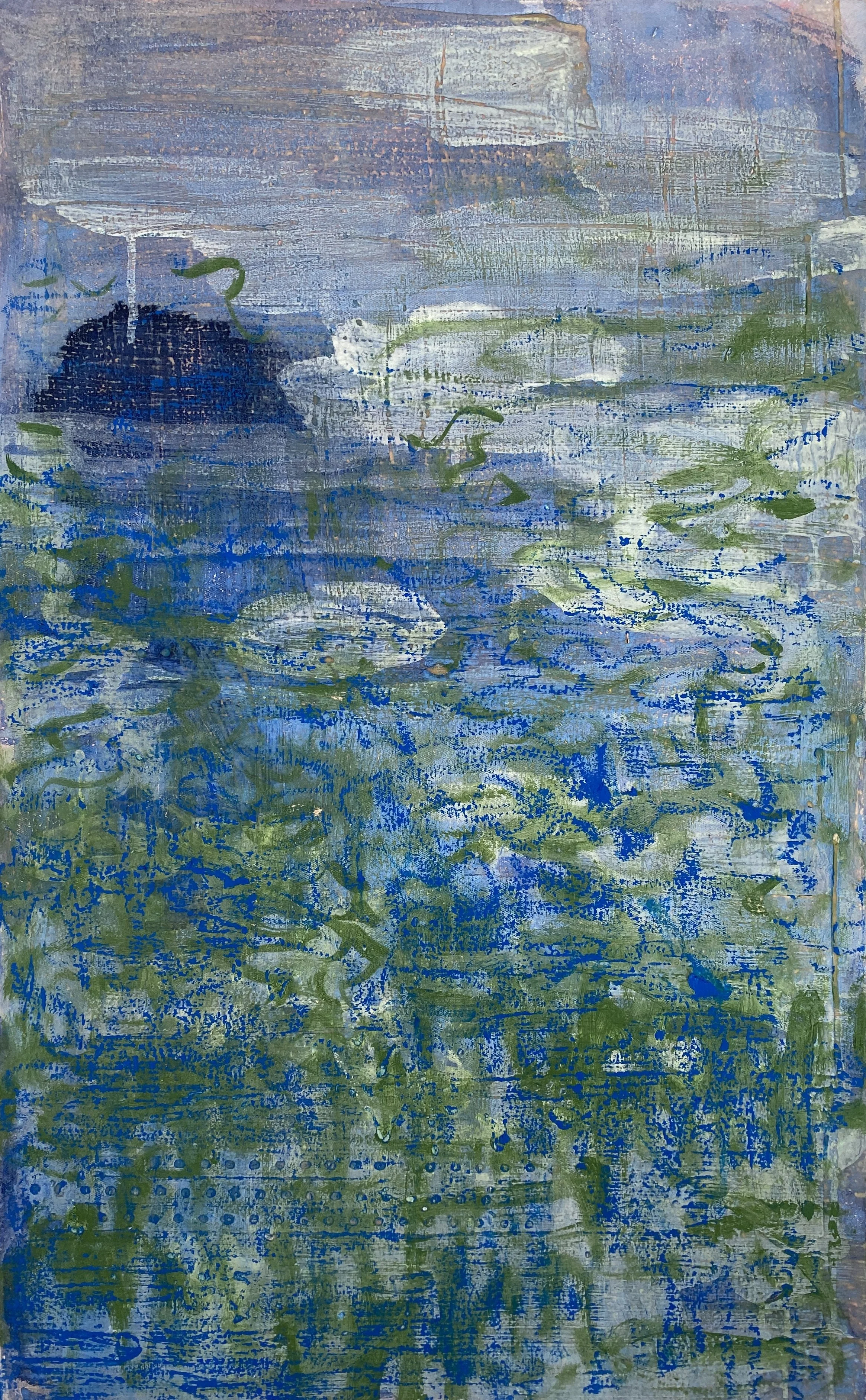Shoreline of the Invisible II, 2026, Ink, Wax and Oil pastel_paint on Canvas, 44 x 72.5 x 4 cm (unframed).jpg