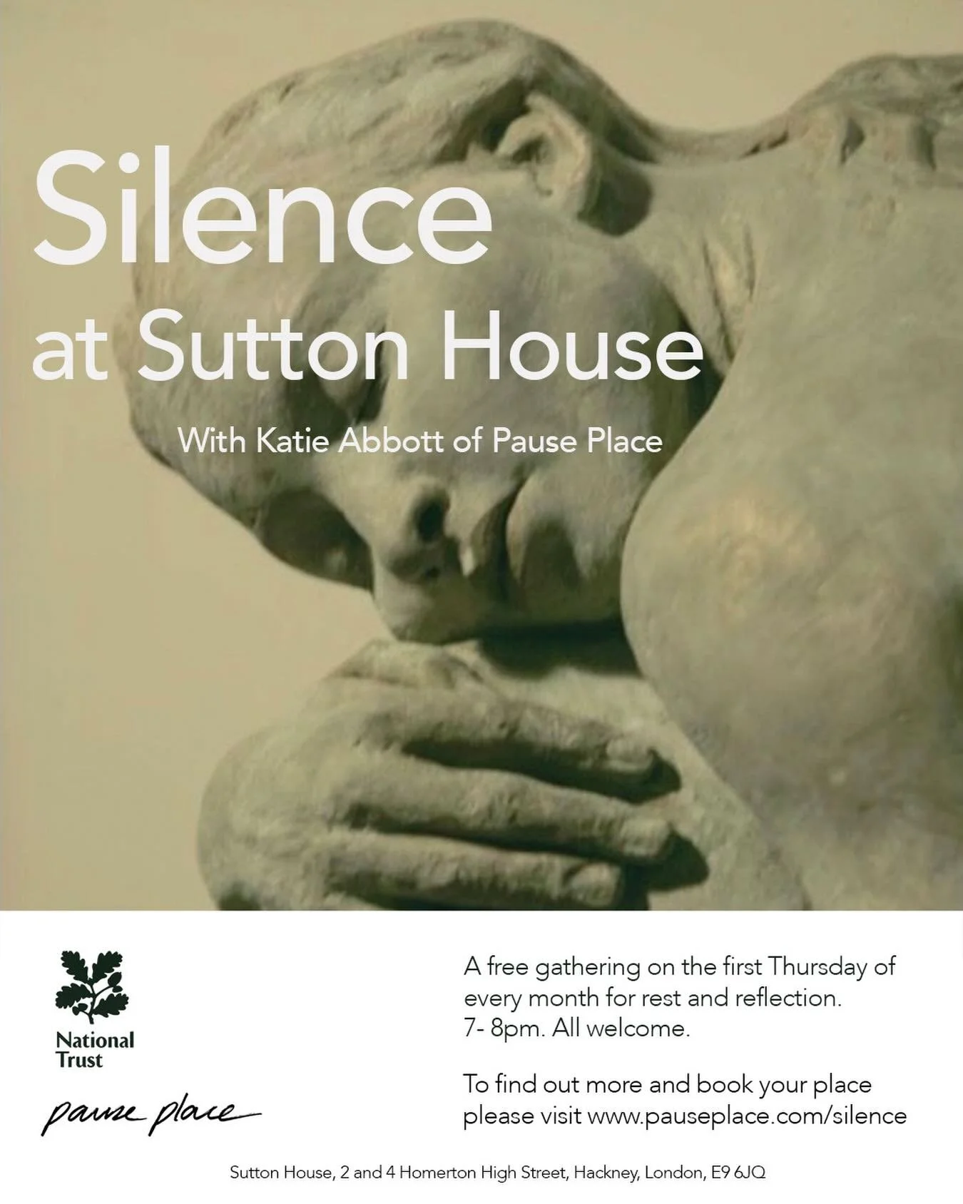 I am delighted to share that on the first Thursday of every month I will be creating and holding a space at Sutton House @suttonhousent , in the heart of Hackney, where I live and work and breathe. 

This gathering is free to attend and open to every