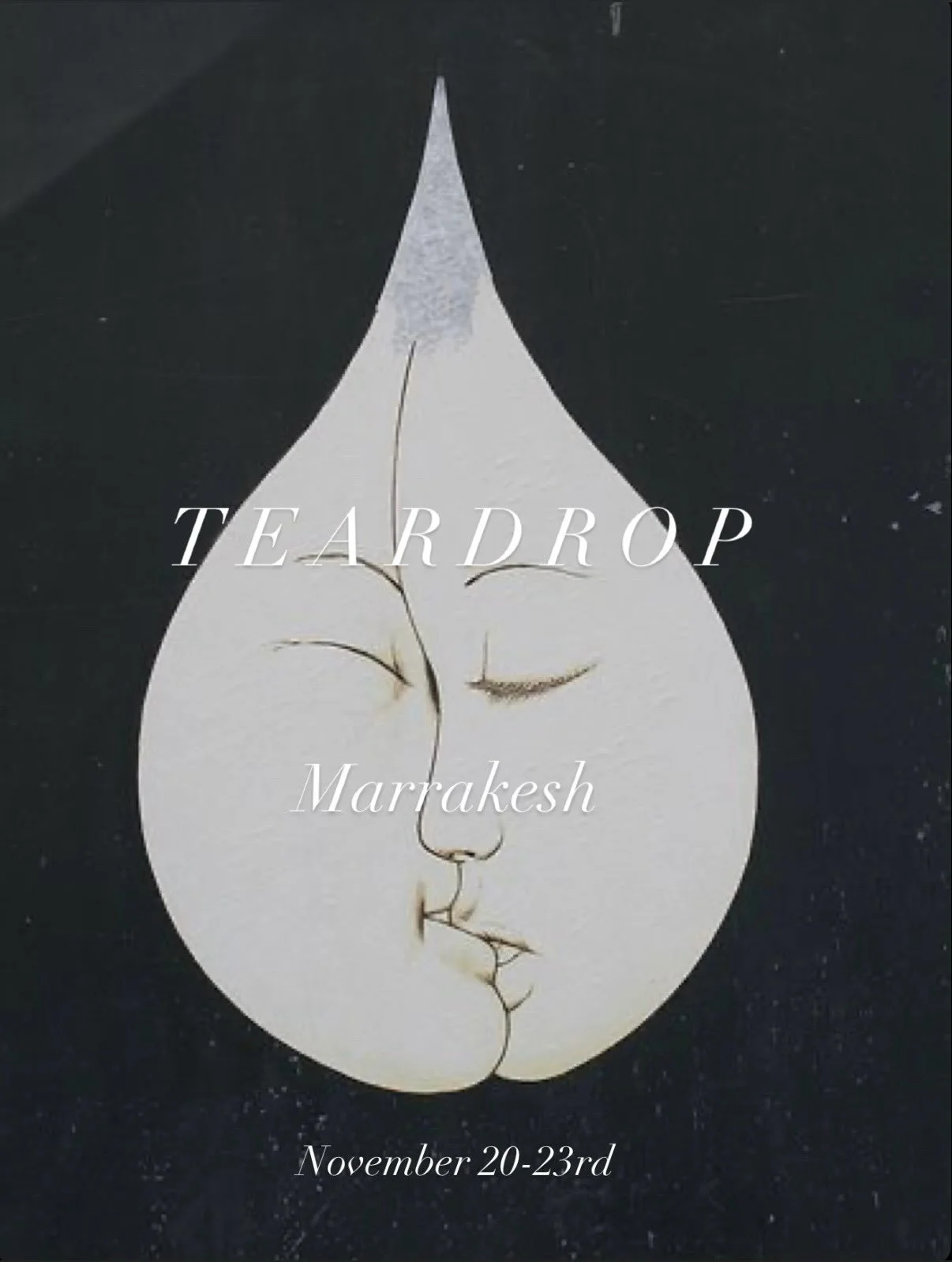 TEARDROP- A weekend adventure in Marrakesh. ❤️&zwj;🔥🕊️🤍🌹❤️&zwj;🔥🕊️🤍🌹🙏🏻🕊️
.
.
I feel really excited to be able to invite you to a very special weekend adventure in Marrakesh in late November. 
.
.
This is three nights away to explore in the