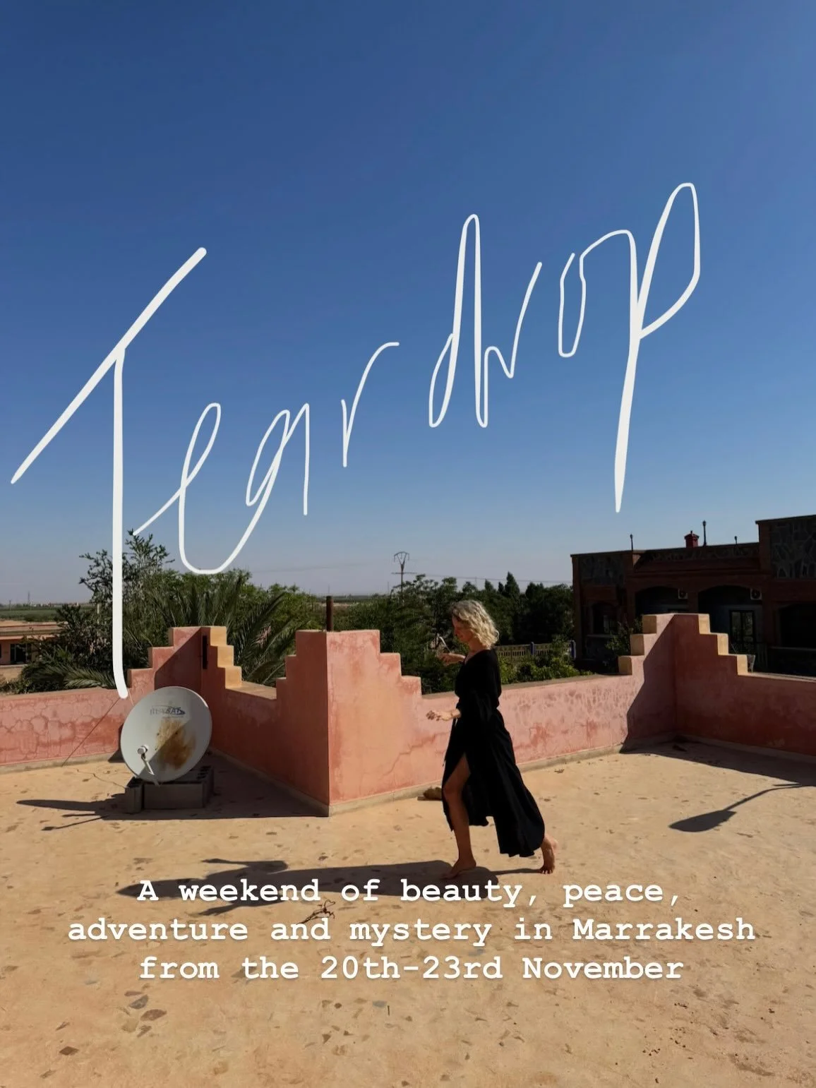 Good morning,

I hope that you are well today. 

This post is to share that at the end of November I will be running a retreat in Marrakesh from Friday 20th until Monday 23rd November. 

I am so excited about it. 

It is the first time in a while tha