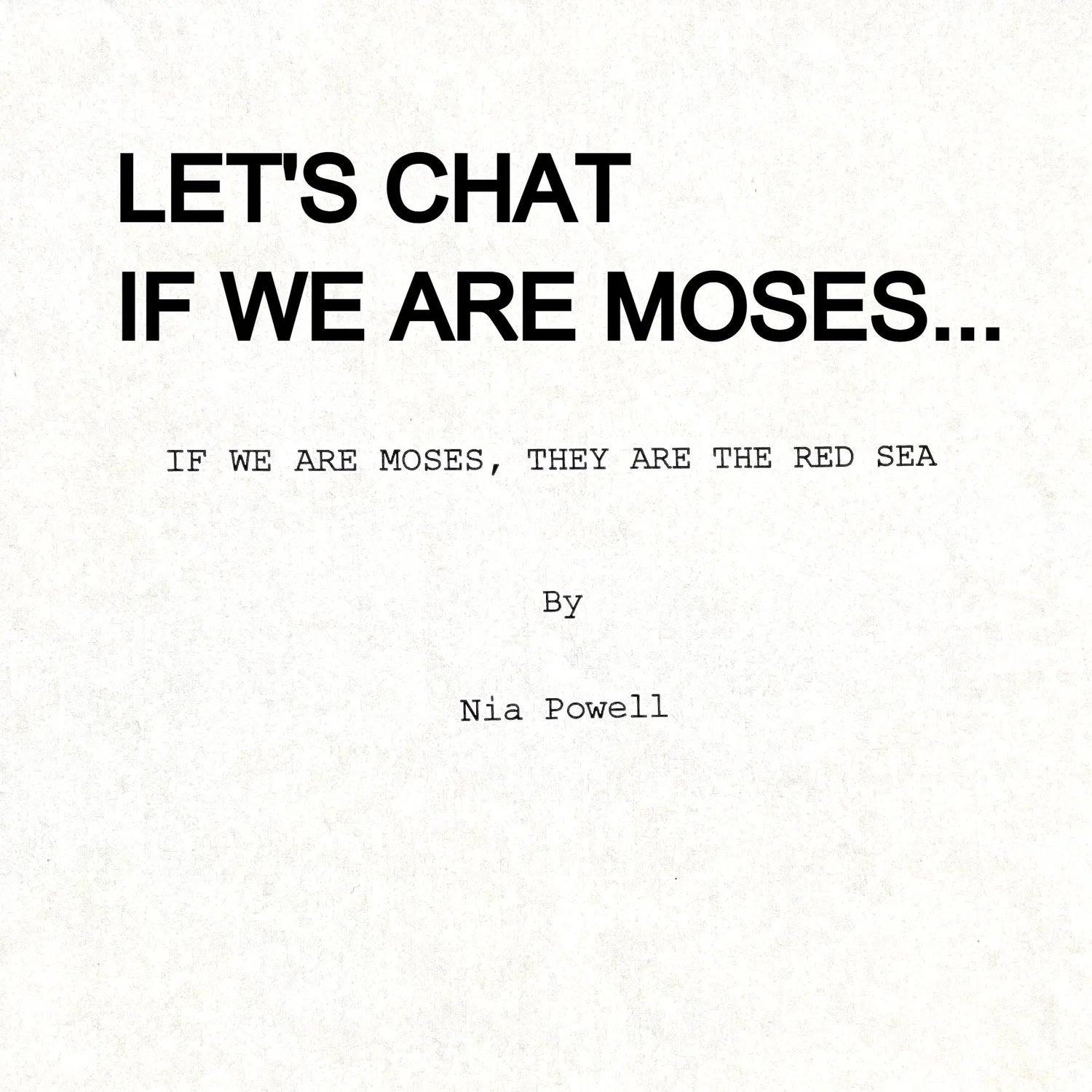 Let's Chat - If We Are Moses... episode artwork