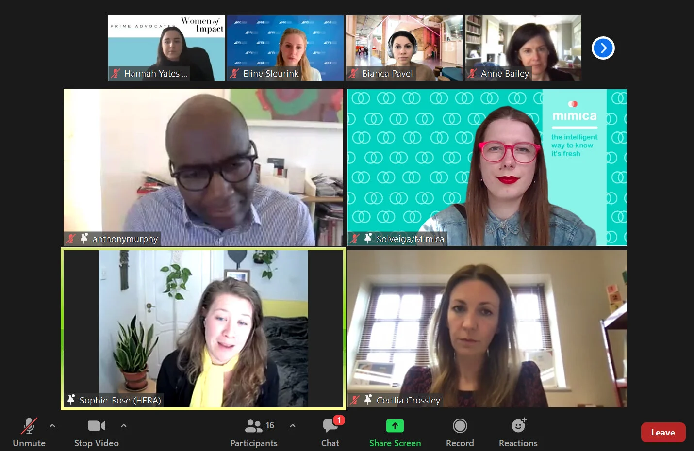 Women of Impact's First Online Networking Event