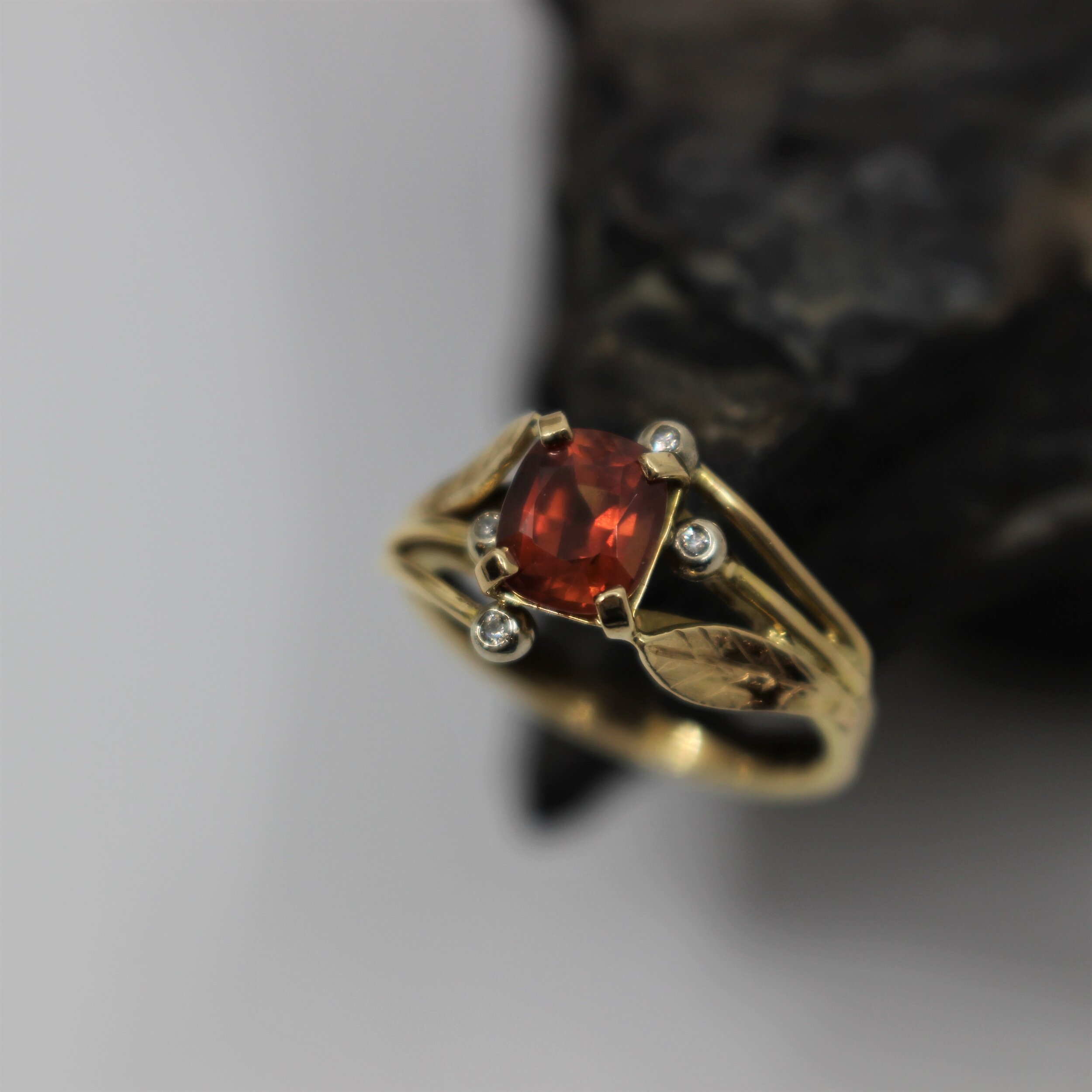 14kt Yellow Gold and Orange Sapphire Ring — Renaissance Jewelers