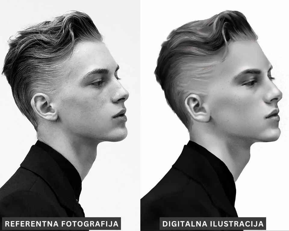 Digitalna ilustracija portreta