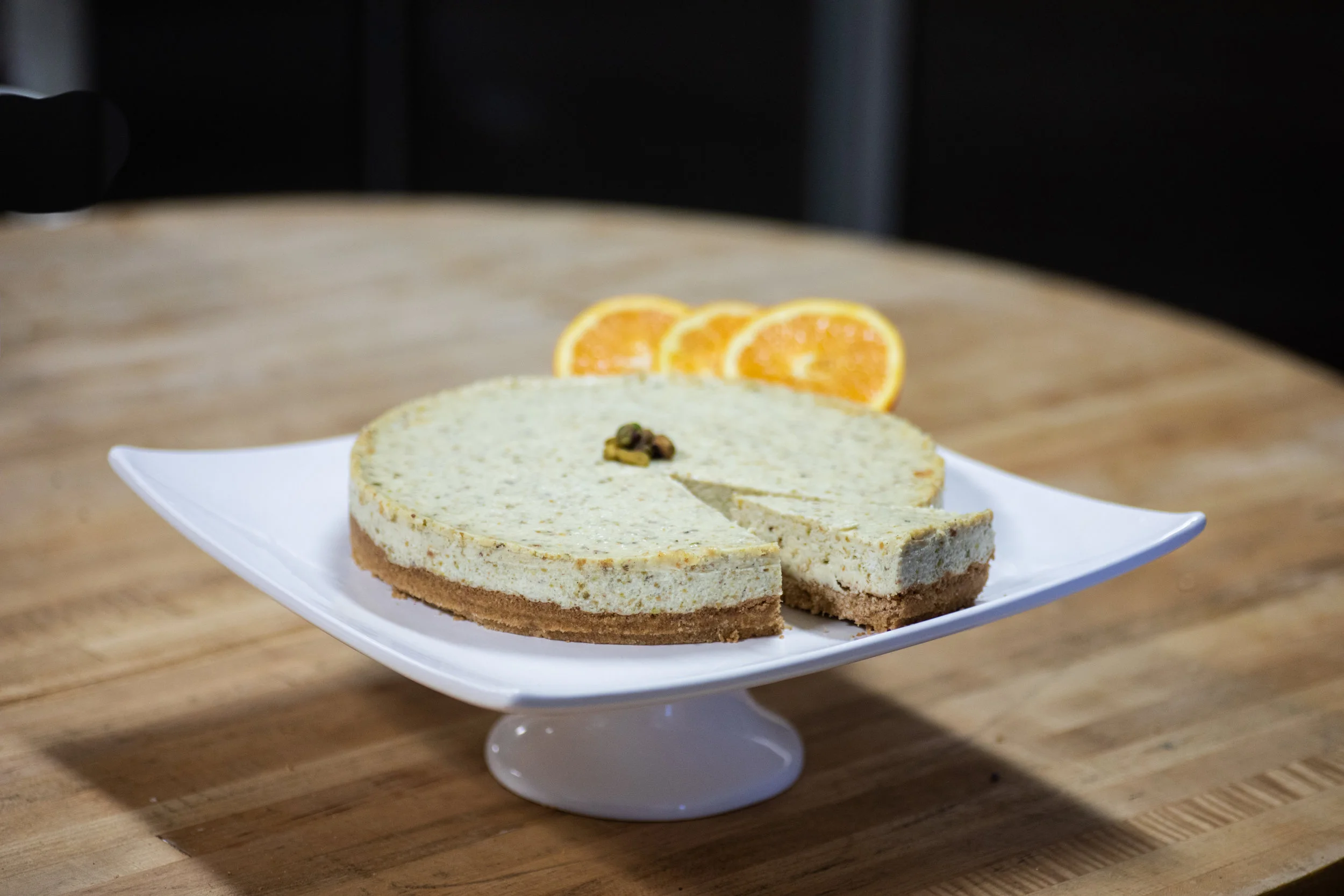 Pistachio Orange Cheesecake