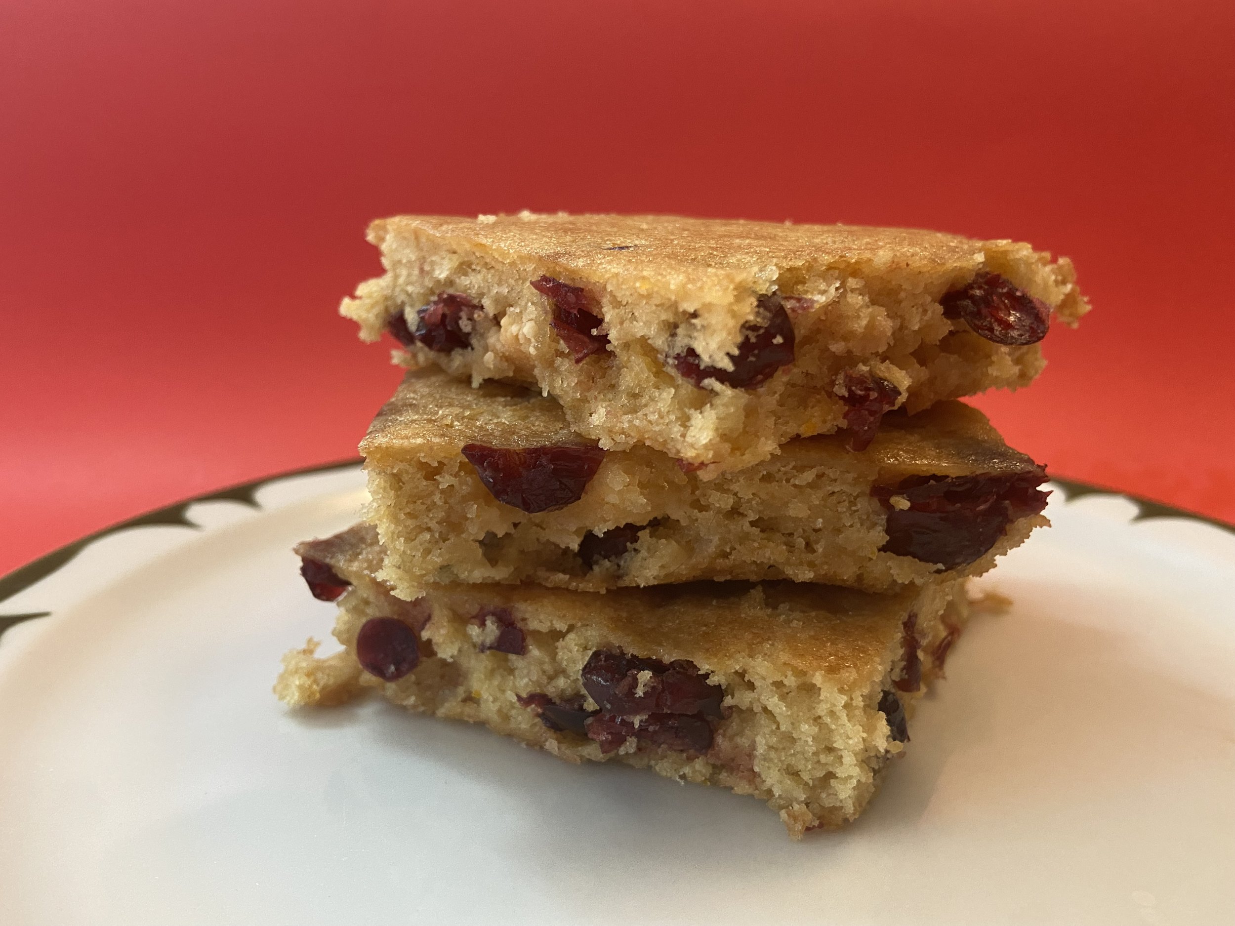 CRANBERRY ORANGE BLONDIES- November 6th (Evening)