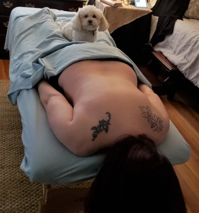 He cried until I let him on the table so he could touch his mommy