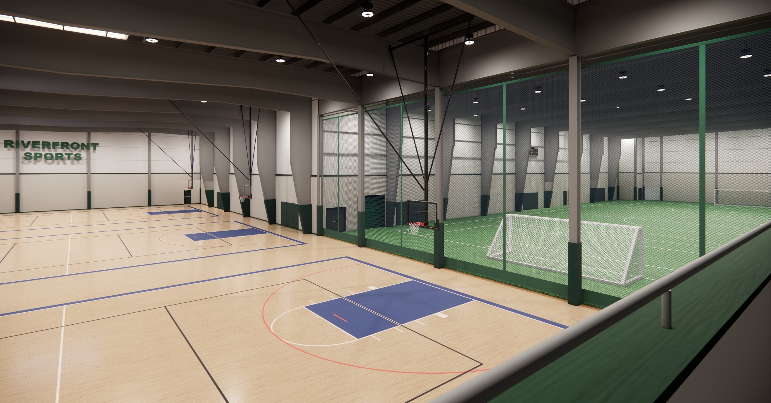 New Addition - Permanent Basketball Courts&amp; Seasonal Turf