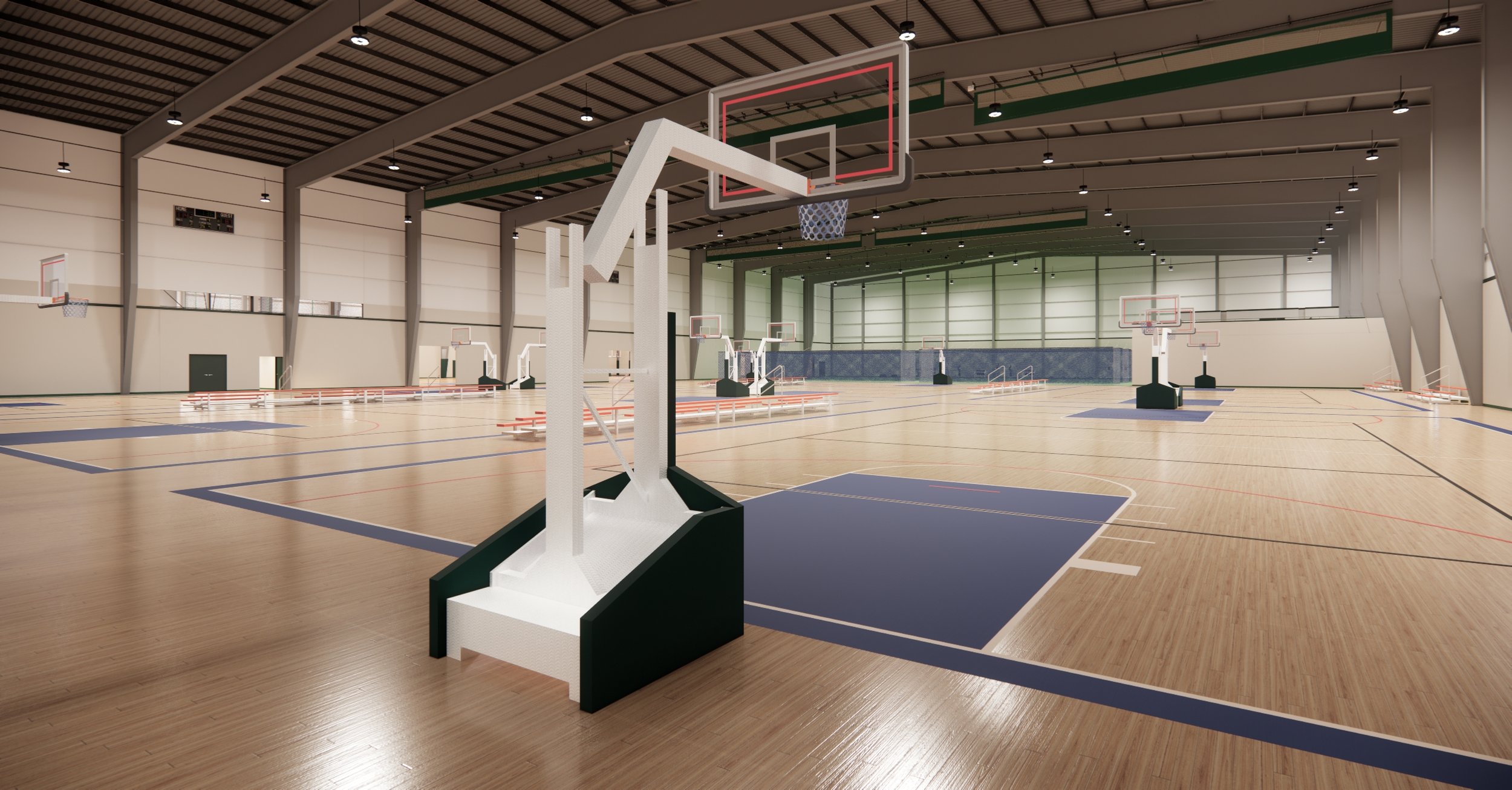 Existing Building - Seasonal Basketball Courts