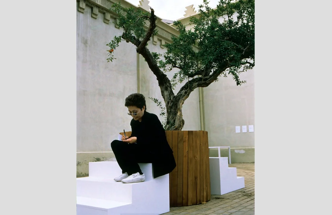 YOKO ONO AT THE HEONG GALLERY DOWNING COLLEGE