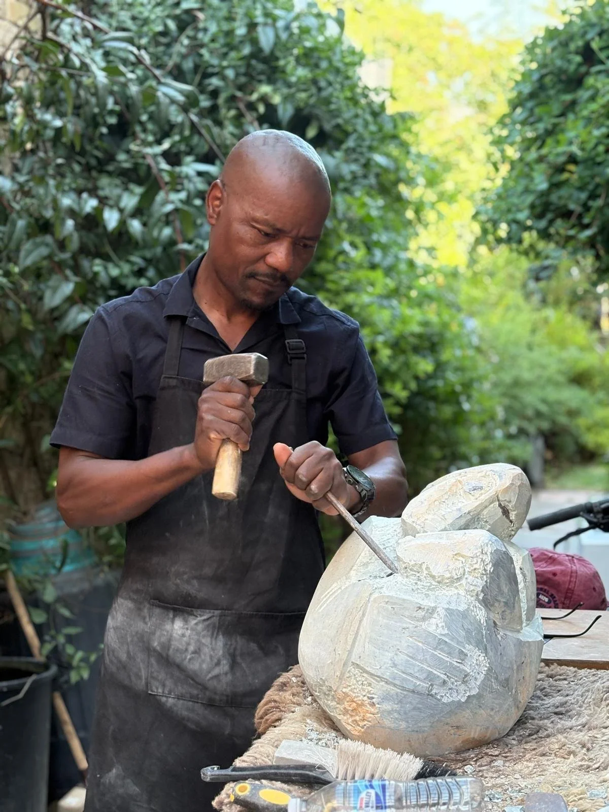 EUWITT NYANAHONGO  SCULPTURES IN A CAMBRIDGE SUMMER EXHIBITION