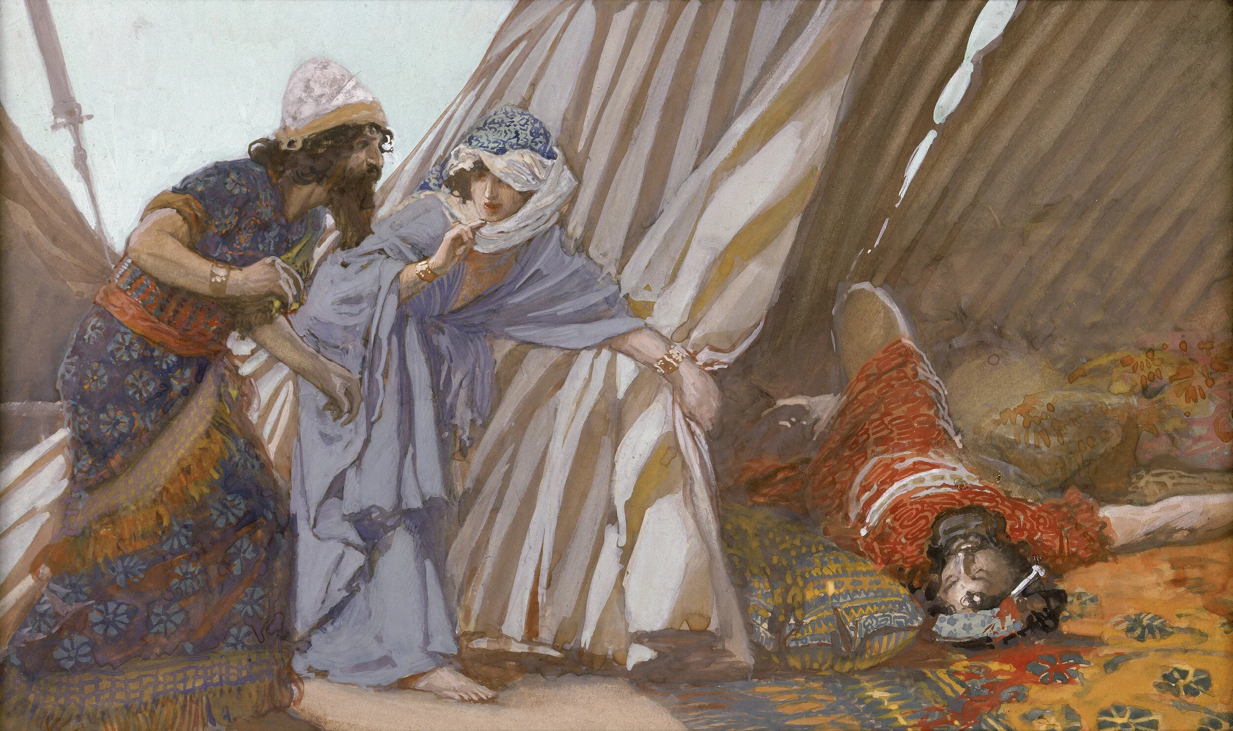 Jael Shows to Barak, Sisera Lying Dead (1896-1902) by James Jacques Joseph Tissot (French, 1836-1902) and followers
