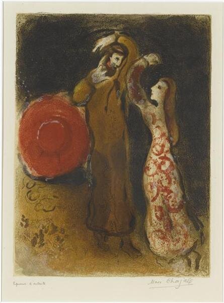 Meeting of Ruth and Boaz (1960), Marc Chagall