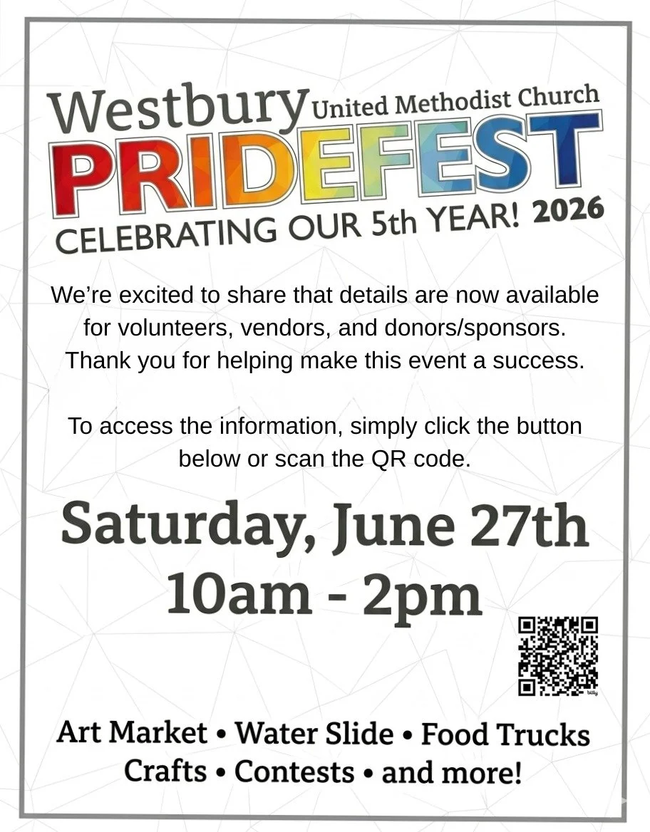 We&rsquo;re excited to share that details are now available for volunteers, vendors, and donors/sponsors. Thank you for helping make this event a success.

To access the information, simply go to the website or scan the QR code.

https://www.westbury