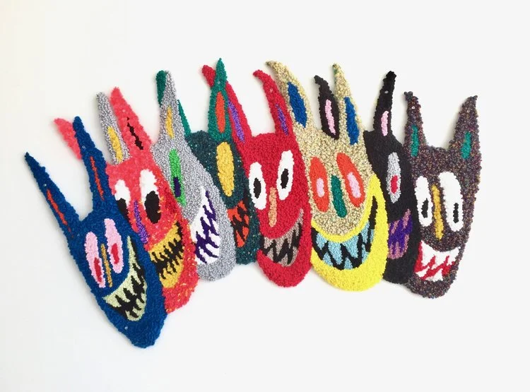 Mischief Crew Wool, Acrylic, Polyester, Burlap 32" X 49" 2017