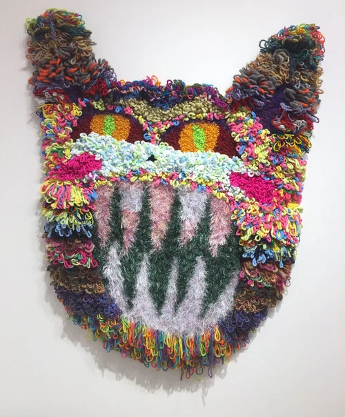 Soft Teeth Wool, Acrylic, Polyester, Burlap 48" X 35" 2017