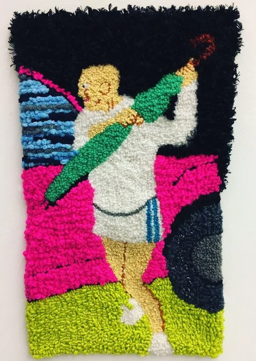 It's Britney, Bitch Wool, Acrylic, Polyester, Burlap 20" X 13" 2017