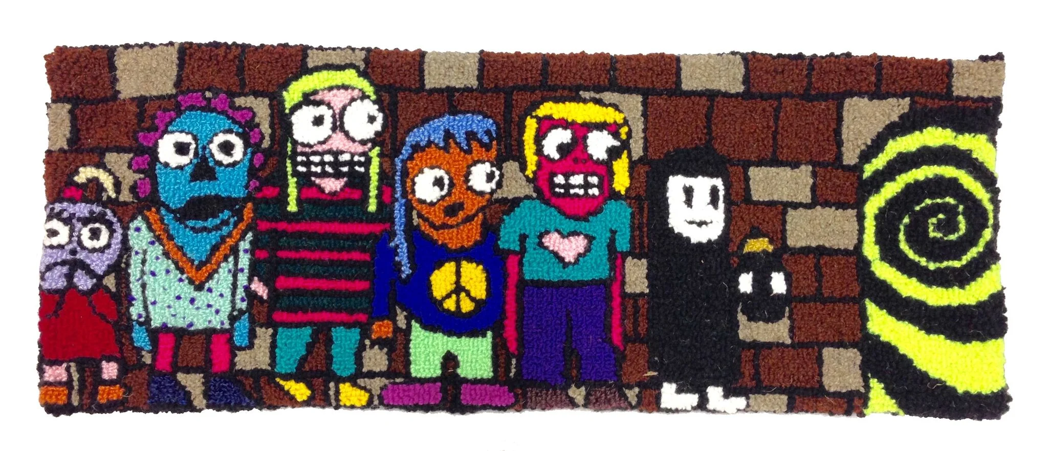 adventure team wool, acrylic, burlap dimensions not recorded 2015