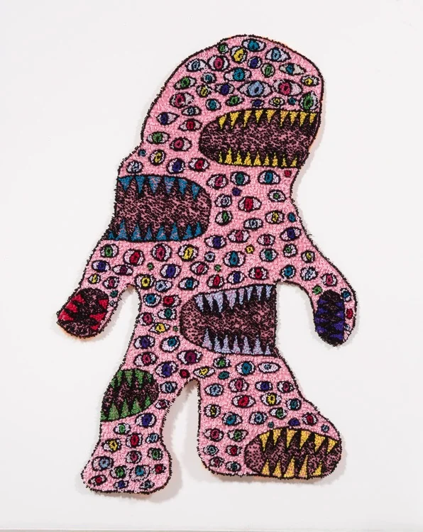 Cruhnch Acrylic, Wool, Burlap 76”X 51” 2018